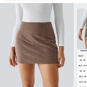 Chic Brown Mini Skirt with Built-in Shorts